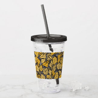 Verre En Acrylique Vaso acrílico estampado mariposa monarca