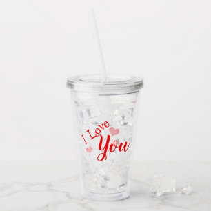 Verre En Acrylique Vaso de acrílico - I Love You