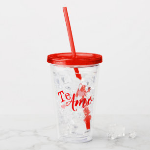 Verre En Acrylique Vaso de acrílico - Te Amo - Personnalisable