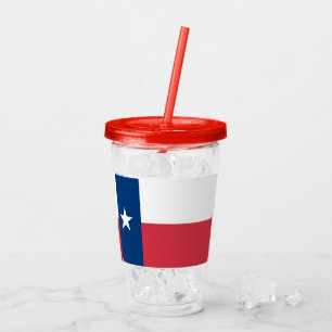 Verre En Acrylique Verre acrylique de drapeau du Texas