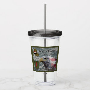 Verre En Acrylique : Vétéran de combat de la 1re division d'infanter