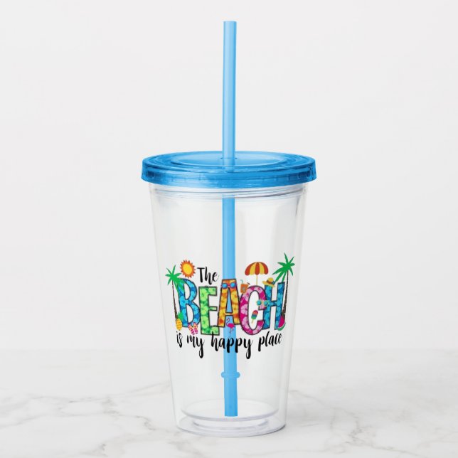 Verre En Acrylique vibes de plage tasses (Devant)