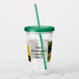 Verre En Acrylique VOS photos et texte tumblers personnalisés