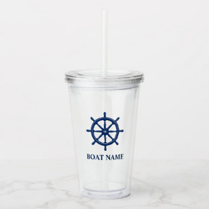 Verre En Acrylique Votre embarcation ou votre nom avec un bateau à r