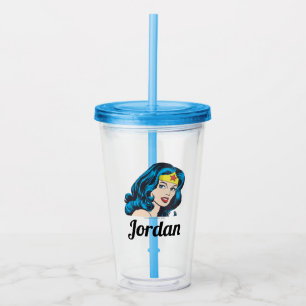 Verre En Acrylique Wonder Woman Face