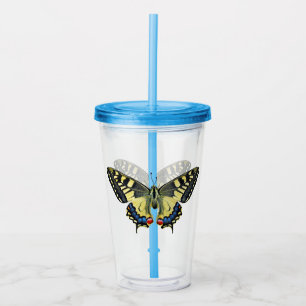 Verre En Acrylique Yellow and black butterfly