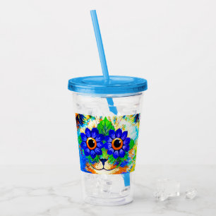 Verre En Acrylique Yeux de fleurs de chat