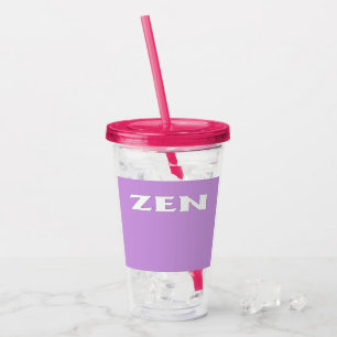 Verre En Acrylique Zen blanc lilas fuchsia acrylique