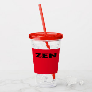 Verre En Acrylique Zen noir rouge rouge acrylique tumbler