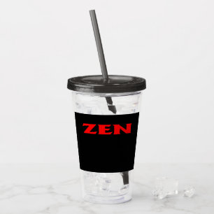 Verre En Acrylique Zen rouge noir foncé acrylique tumbler