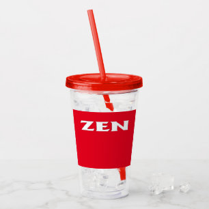 Verre En Acrylique Zen rouge rouge rouge rouge acrylique tumbler