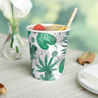 Verre en carton avec motif tropisch pappbecher