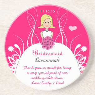 Verre En Grès Blonde côté partie Bridesmaid Mariage Dessous de v