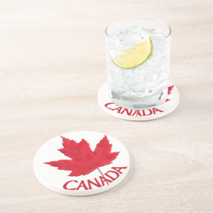 Verre En Grès Dessous de verre-souvenir Canada Dons du drapeau