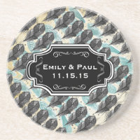 Motif Mariage de la plume bleue de canard Dessous