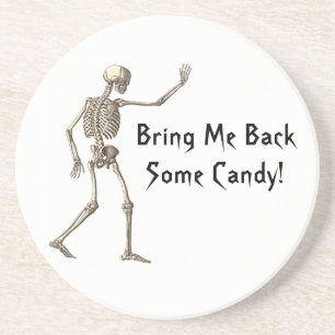 Verre En Grès Ramenez-moi Candy Skeleton Halloween Dessous de ve