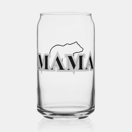 Verre en silhouette de l'ours MAMA