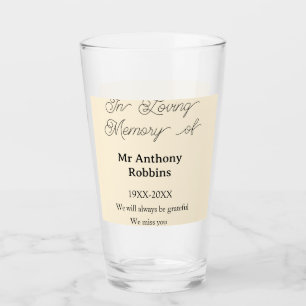 Verre En souvenir affectueux de nom souvenir funéraire