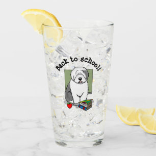 Verre Enseignant de l'école Vieux chien de mouton anglai