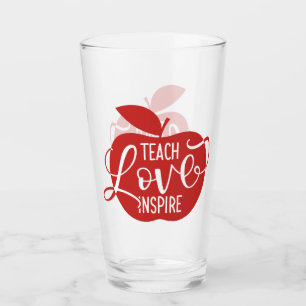 Verre Enseignez l'amour inspirent