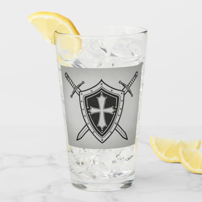 Verre Épée et Bouclier (Devant glace)