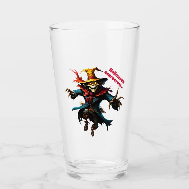 Verre Épouvantail d'Halloween (Devant)