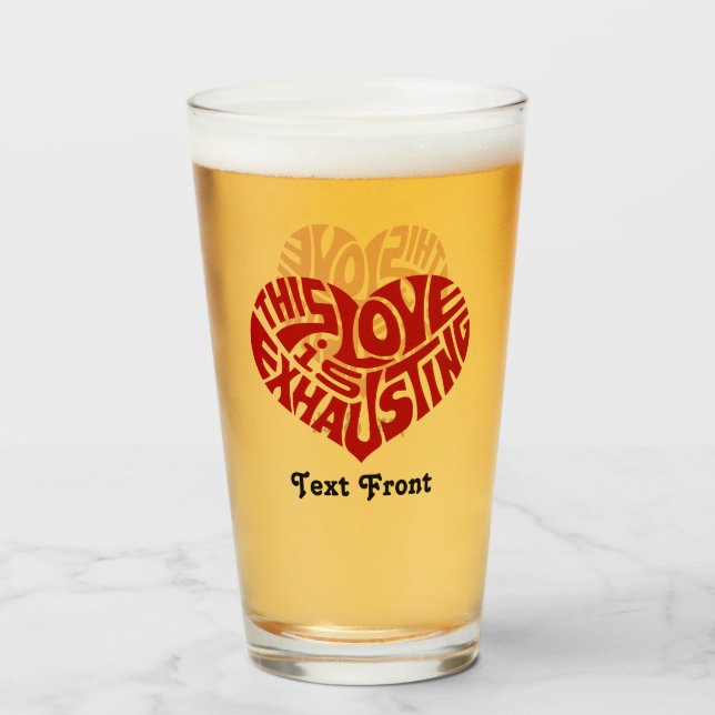 Verre Épuisant l'amour (Devant (rempli))