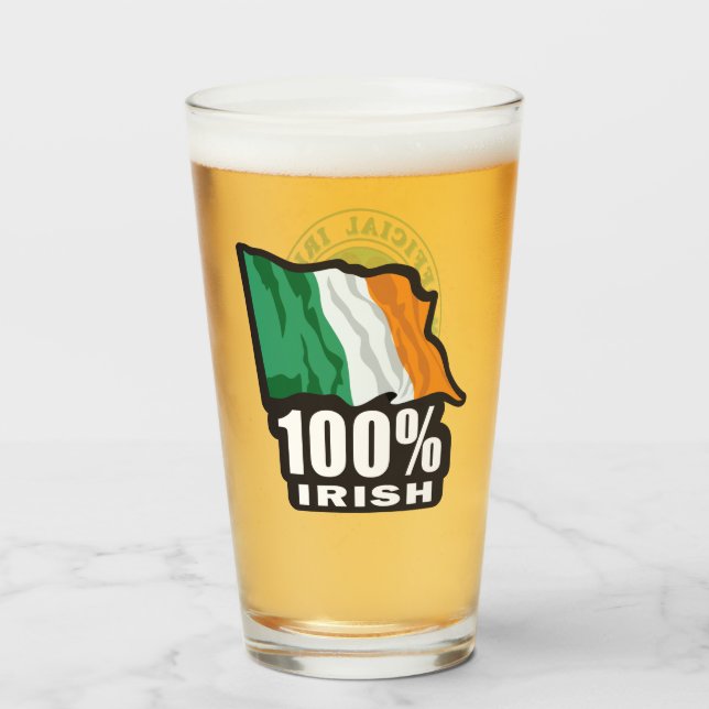 Verre Équipe de buveurs irlandais - Fier d'être Irlandai (Dos (rempli))