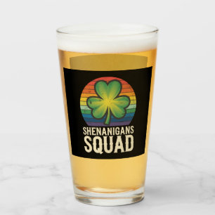 Verre Équipe de Shenanigans Saint-Patrick Correspondante