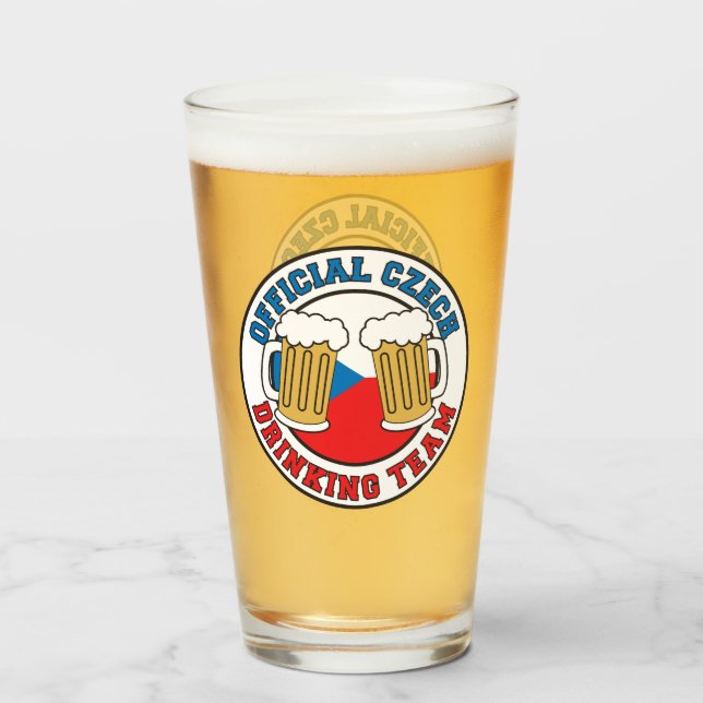 Verre Équipe Tchèque Officielle De Boissons (Devant (rempli))