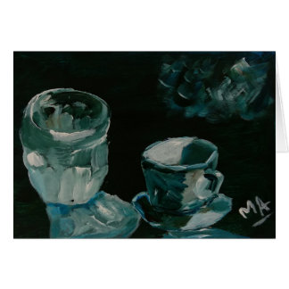 Verre et tasse de thé cristal