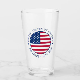 Verre États-Unis Fête de l'Indépendance du 4 juillet 250