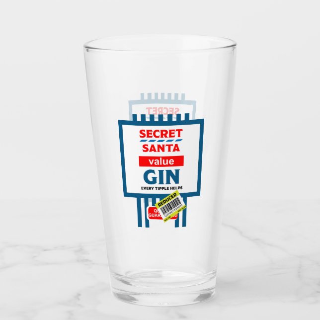Verre Étiquette de Noël nouveauté Gin (Devant)