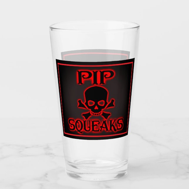 Verre "Étiquette noir" Pip Squeak (Devant)