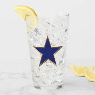 Verre étoile patriotique bleu or du 4 juillet