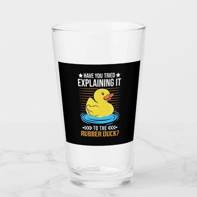 Verre Expliquez-Le Au Canard En Caoutchouc (Devant)