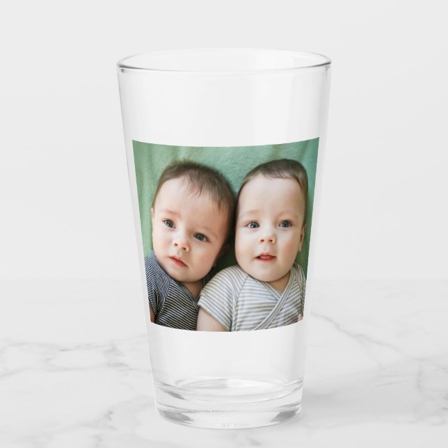 Verre Facile d'ajouter sa propre photo personnalisée (Devant)