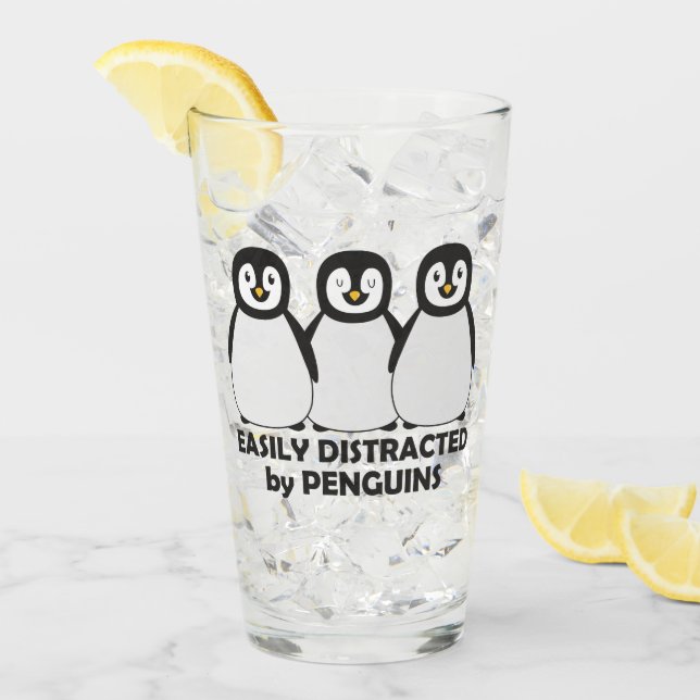 Verre Facilement distrait par les pingouins (Devant glace)