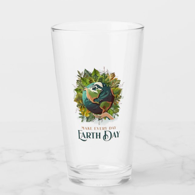 Verre Faire chaque Jour des terres quotidien (Devant)
