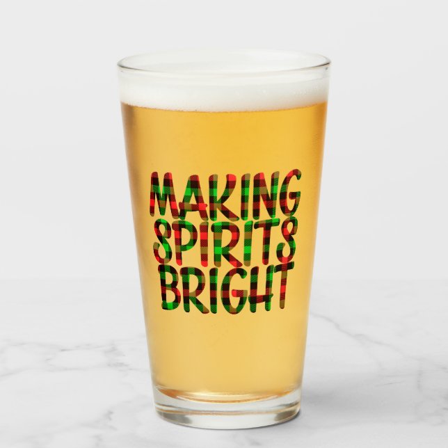 Verre Faire des esprits brillants Noël Vacances Bière de (Devant (rempli))