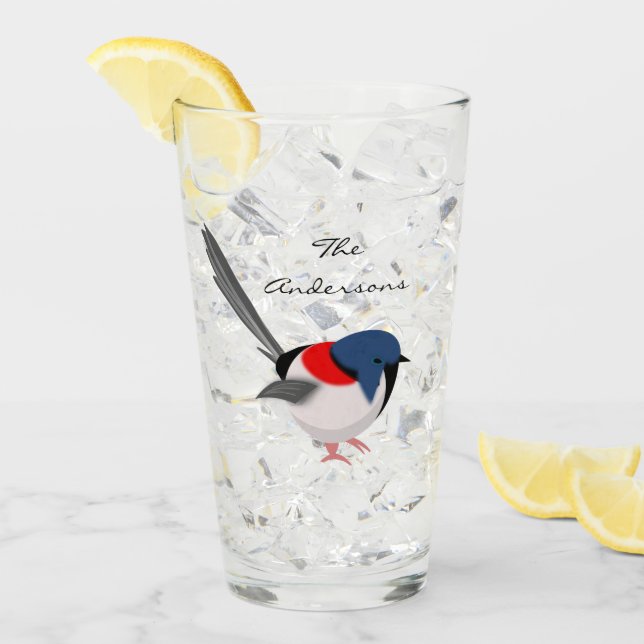 Verre Fairy Wren (Devant glace)