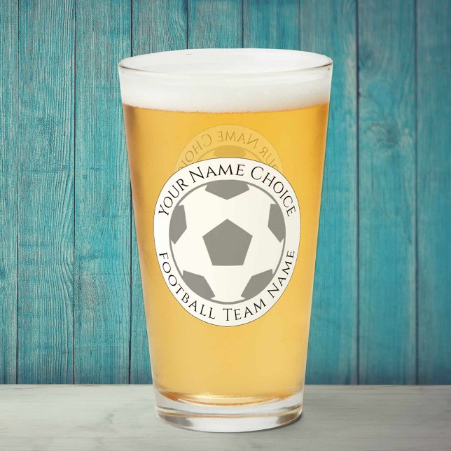 Verre Fan de football Nom et Club de football (Créateur téléchargé)