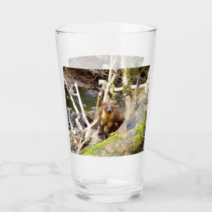 Verre Faune forestière personnalisable de la martre des