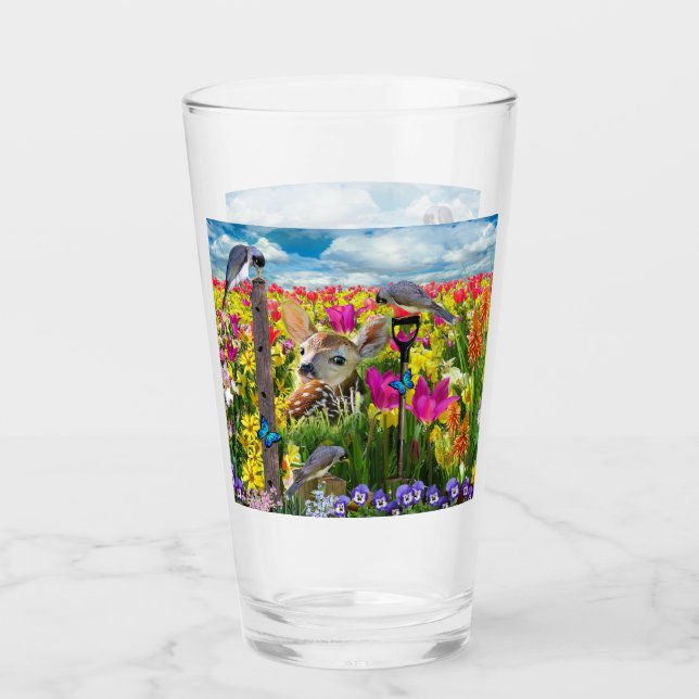 Verre Fawn Birds (Devant)