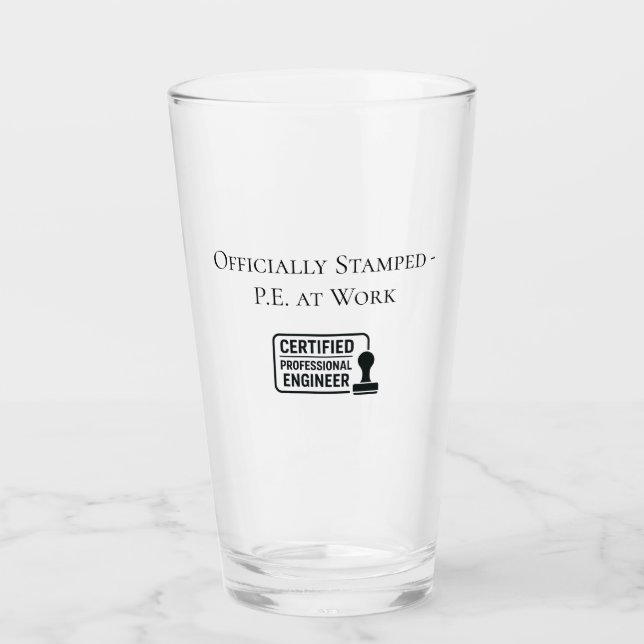 Verre Félicitations à l'ingénieur agréé (Devant)