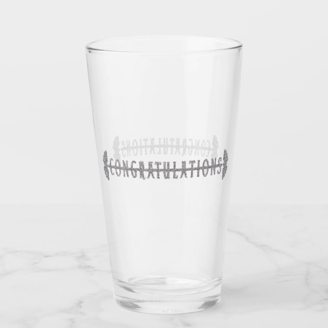 Verre Félicitations Beer Glass Tumbler (Devant)