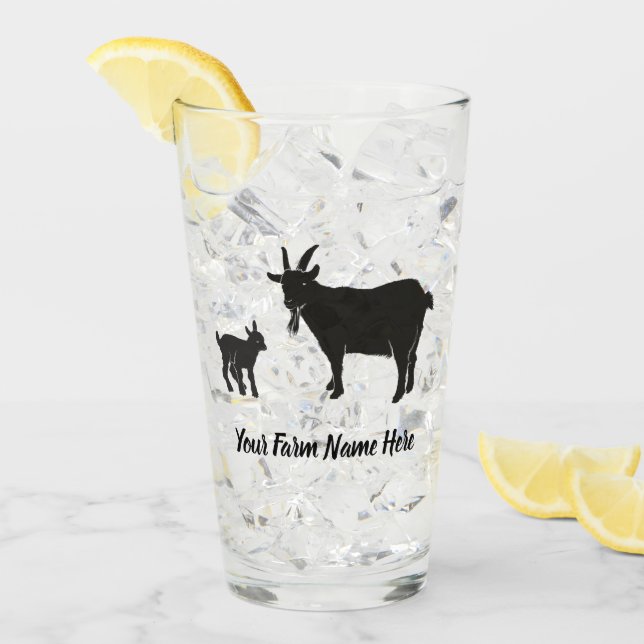 Verre Ferme de chèvre pygmée personnalisée (Devant glace)
