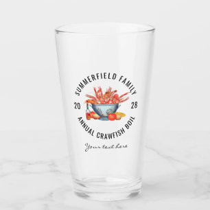 Verre Fête de crustacés personnalisée pour famille assor