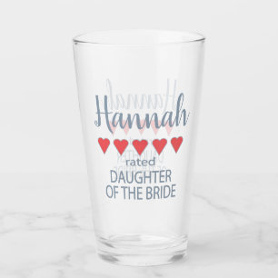 Verre Fête de mariage et de mariage 5 Fille cardiaque de
