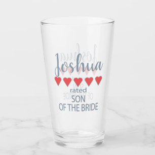Verre Fête de mariage et de mariage 5 Fils de coeur de l